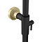 Gatsby Deluxe Cool Touch Round Thermostatic Shower (300mm Head - Matt Black & Brushed Brass)