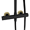 Gatsby Deluxe Cool Touch Round Thermostatic Shower (300mm Head - Matt Black & Brushed Brass)