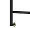 Gatsby Matt Black 1200 x 500 Heated Towel Rail with Brushed Brass Plates