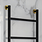 Gatsby Matt Black & Brushed Brass 1200 x 500 Heated Towel Rail