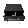 Gatsby Matt Black 600 Drawer Countertop Vanity Unit with Brushed Brass Handle & Square Basin