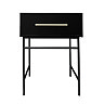 Gatsby Matt Black 600 Drawer Countertop Vanity Unit with Brushed Brass Handle