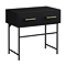 Gatsby Matt Black 800 Drawer Countertop Vanity Unit with Brushed Brass Handles & Rectangular Basin