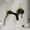 Gatsby Matt Black & Brushed Brass 2 Hole Bath Mixer Tap