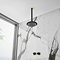 Gatsby Matt Black & Brushed Brass 200mm Shower Head with Ceiling Mounted Arm