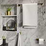 Gatsby Matt Black & Brushed Brass 4-Piece Bathroom Accessory Pack