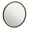 Gatsby Matt Black & Brushed Brass 800mm LED Backlit Circular Mirror