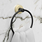 Gatsby Matt Black & Brushed Brass Circular Towel Ring