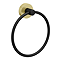 Gatsby Matt Black & Brushed Brass Circular Towel Ring