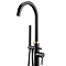 Gatsby Matt Black & Brushed Brass Freestanding Bath Shower Mixer Tap