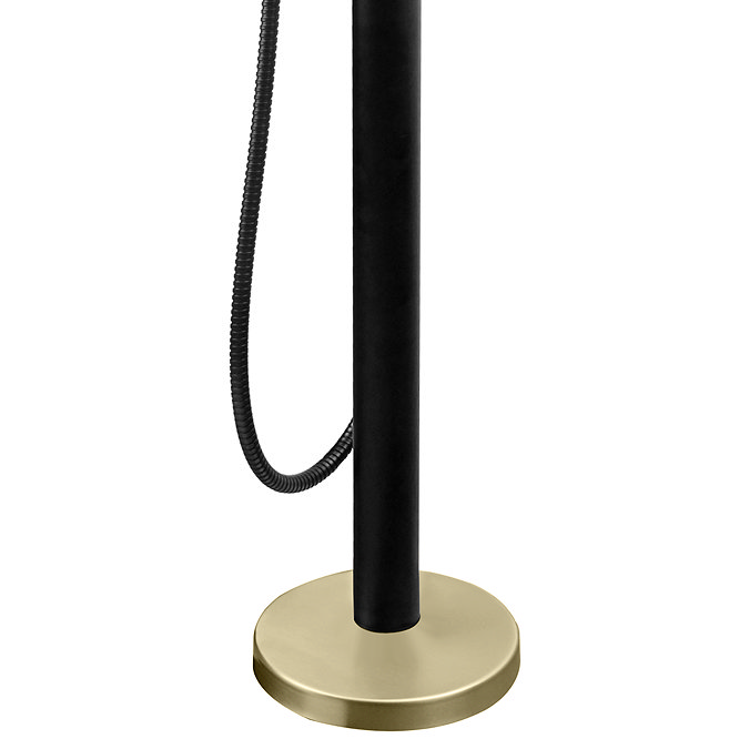 Gatsby Matt Black & Brushed Brass Freestanding Bath Shower Mixer Tap