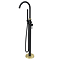 Gatsby Matt Black & Brushed Brass Freestanding Bath Shower Mixer Tap