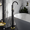 Gatsby Matt Black & Brushed Brass Freestanding Bath Shower Mixer Tap