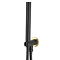 Gatsby Matt Black & Brushed Brass Round Concealed Bath Shower Mixer with Handset