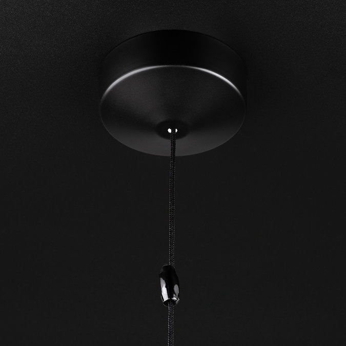 Gatsby Matt Black & Brushed Brass Round Cylinder Light Pull with Ceiling Switch