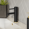 Gatsby Matt Black & Brushed Brass Round Mono Basin Mixer Tap