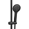 Gatsby Matt Black & Brushed Brass Round Thermostatic Shower