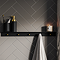 Gatsby Matt Black & Brushed Brass Shelf with Hooks