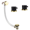 Gatsby Matt Black & Brushed Brass Side Valves and Overflow Filler