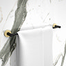 Gatsby Matt Black & Brushed Brass Single Towel Rail