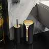 Gatsby Matt Black & Brushed Brass Spare Toilet Roll Holder