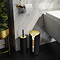 Gatsby Matt Black & Brushed Brass Toilet Brush Holder