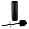 Gatsby Matt Black & Brushed Brass Toilet Brush Holder