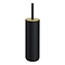 Gatsby Matt Black & Brushed Brass Toilet Brush Holder