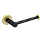 Gatsby Matt Black & Brushed Brass Toilet Roll Holder