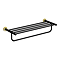 Gatsby Matt Black & Brushed Brass Towel Shelf