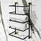 Gatsby Matt Black & Brushed Brass Wall Mounted Towel Stacker