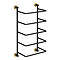 Gatsby Matt Black & Brushed Brass Wall Mounted Towel Stacker