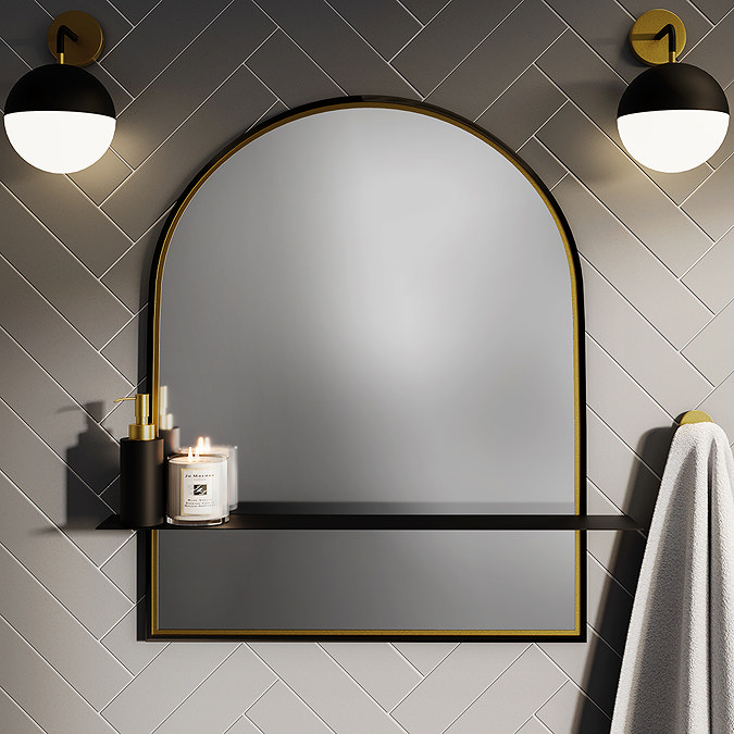 Gatsby Wall Mounted Light Matt Black & Brushed Brass