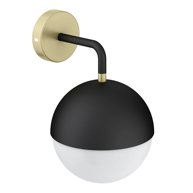 Gatsby Wall Mounted Light Matt Black & Brushed Brass