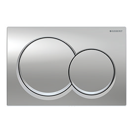 Geberit Alpha01 Round Dual Flush Plate - Gloss Chrome
