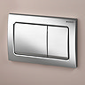 Geberit Alpha01 Square Dual Flush Plate - Chrome