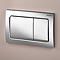 Geberit Alpha01 Square Dual Flush Plate - Chrome