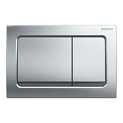 Geberit Alpha01 Square Dual Flush Plate - Chrome