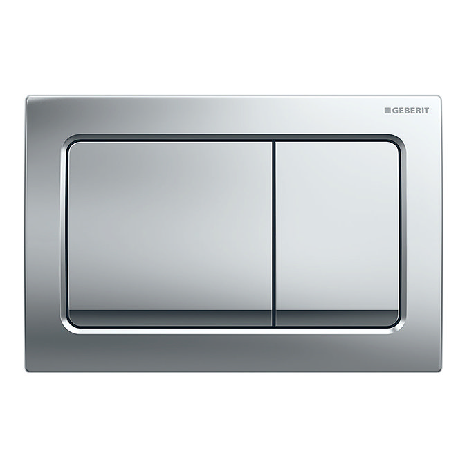 Geberit Alpha01 Square Dual Flush Plate - Chrome