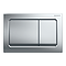 Geberit Alpha01 Square Dual Flush Plate - Chrome