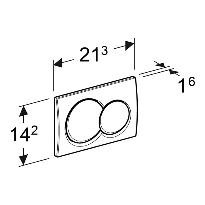 Geberit Alpha01 Round Dual Flush Plate - Brass-coloured