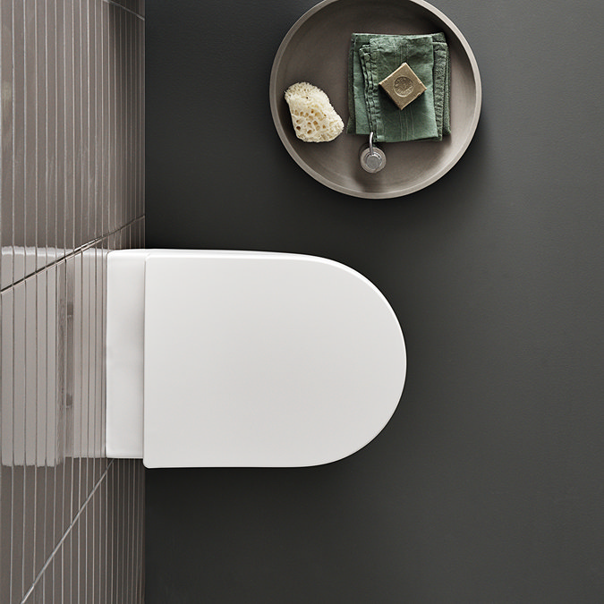 Geberit Aniara Rimless Wall Hung Pan & Soft Close Quick Release Seat