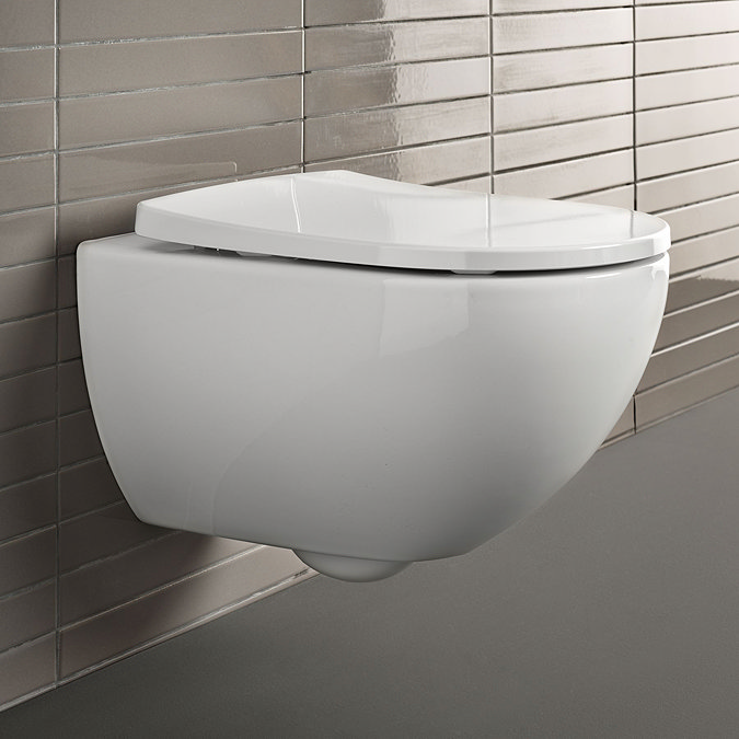 Geberit Aniara Rimless Wall Hung Pan & Soft Close Quick Release Seat