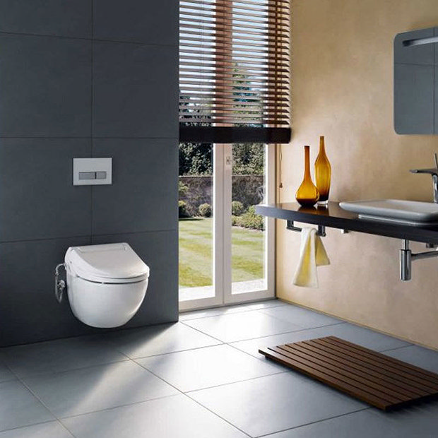 Geberit - AquaClean 4000 Shower Soft Close Toilet Seat In Bathroom Large Image