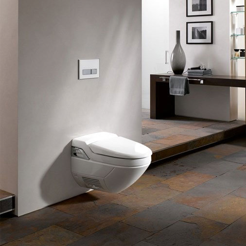 Geberit - AquaClean 8000 Plus Wall Hung Shower WC & Soft Close Seat In Bathroom Large Image