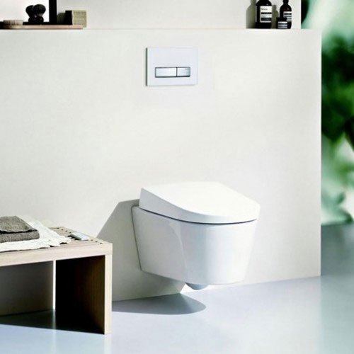 Geberit - AquaClean Sela Wall Hung Shower WC & Soft Close Seat additional Large Image