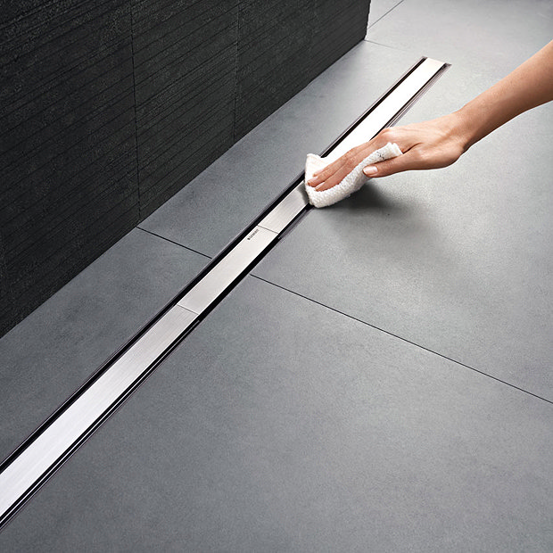Geberit Cleanline Thin Shower Channel Brushed Metal | Buy at Victorian ...