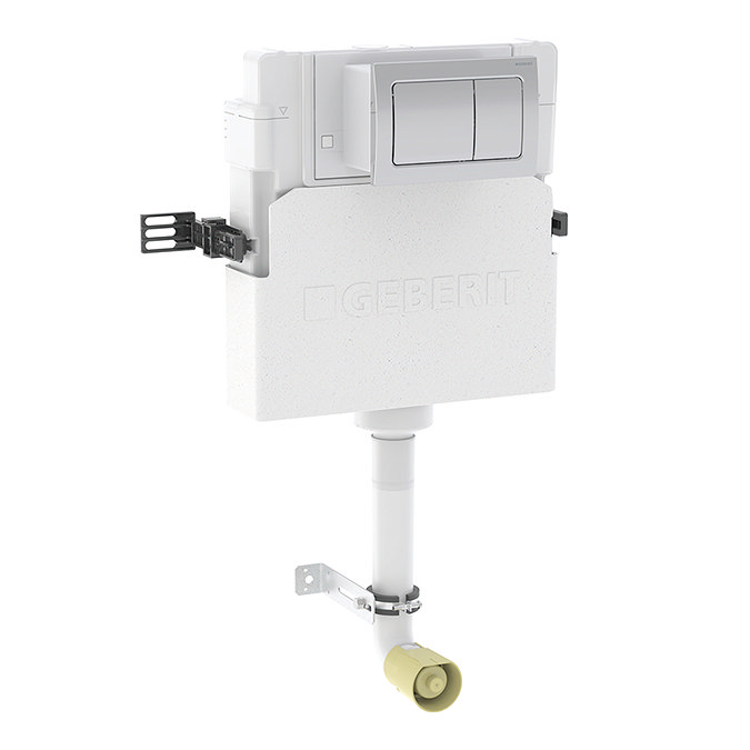 Geberit Alpha Concealed Cistern 12cm with Alpha01 Flush Plate - Gloss Chrome