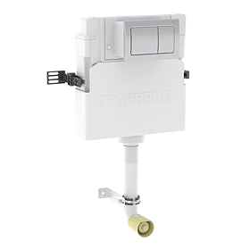 Geberit Alpha Concealed Cistern 12cm with Alpha01 Flush Plate - Gloss Chrome
