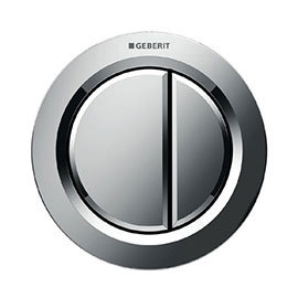 Geberit Dual Flush Pneumatic Flush Button - Gloss Chrome - 116.050.21.1 Medium Image